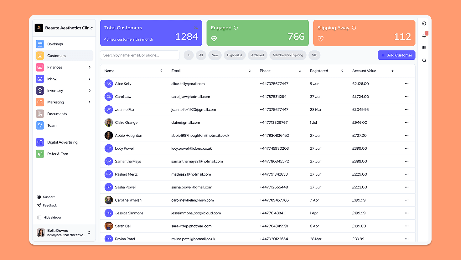 Customer management preview