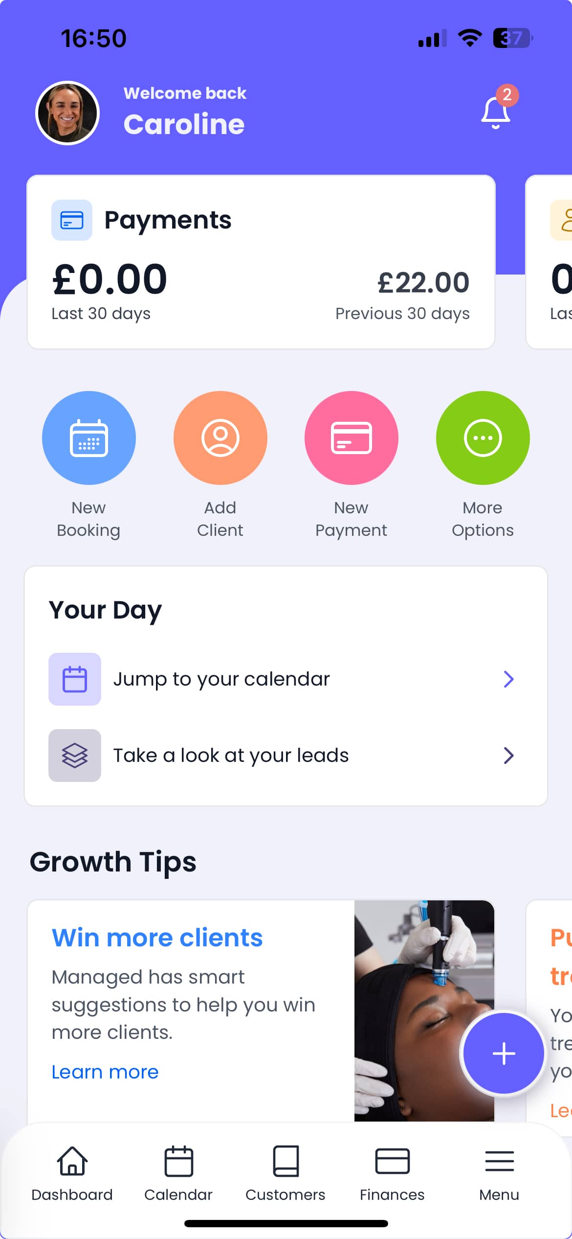 Client communication and booking flow